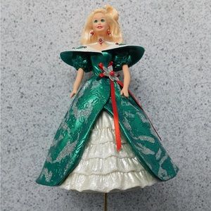Barbie Christmas Stocking Hanger Hallmark Holiday Barbie with BOX